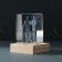 Souvenir Glass backlight "Rectangle. Sharpish person" Standing tree, USB 7x7x10