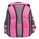 School backpack 40x33x15cm, ergonomic back, Across 410, gray/pink