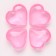 Plastic sores are decorative, set of 100 pcs., Size 1 pc. - 2 × 2 cm, pink color