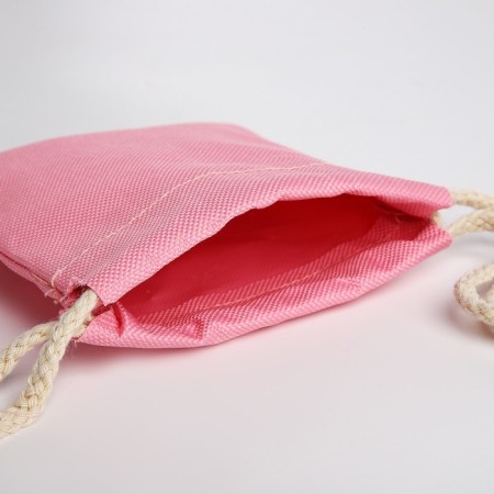 School set. A backpack with a zipper, a core, a bag, a pencil case, a bag for coins, the color is pink-16
