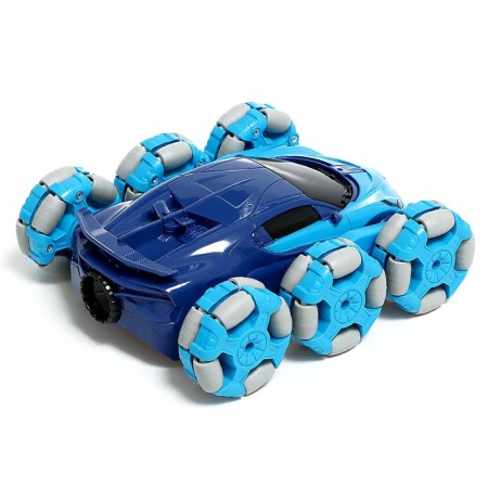 Radio controlled machine "Trick", smoke, with a battery, blue color-2