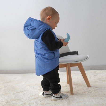 Beginning children's insulated kinderlitto "Orsetto", height 86-92 cm, blue color-7