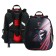 School backpack 38 x 30 x 16 cm, ergonomic back, Stavia "Super Car", black/red