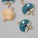 Decor for creativity metal, enamel "Kit against the background of the sky" 2.7x2.1 cm