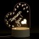 Light tablet for drawing in the dark, heart, plastic