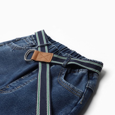 Jeans for the boy, I have started, the color is blue, height is 146 cm-1