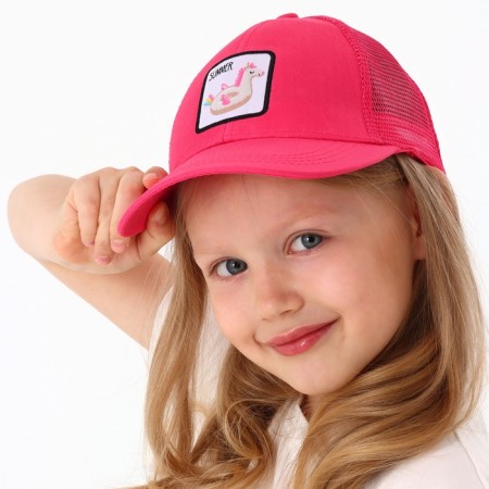 Children's cap Summer, pink color, rr 52-54, 5-7 years old-2