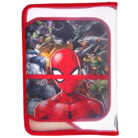 Plastic A4 folder, with zipper, spider-man-7