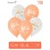 Latex ball 12 "I love", pastel, set of 15 pcs., Pink, white color