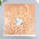Scrapbooking paper bilateral "leaves and manuscript" density 180 g 30.5x32 cm