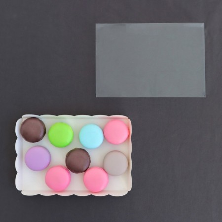 Box for cookies, white, 22 x 15 x 3 cm-2
