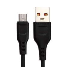 MicroUSB cable - usb, 2.4 a, 1 m, charging + data transfer, package, black