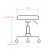 The prize chair is low, d = 45 cm, pneumatic lift, five -pound chrome, ivory color