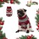 Sweater "Running Deer", XL (DS 34, Osh 34, OG 32-51 cm), burgundy