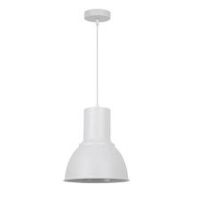 LASO 1x60W E27 suspension chandelier, white 22.5x22.5 cm