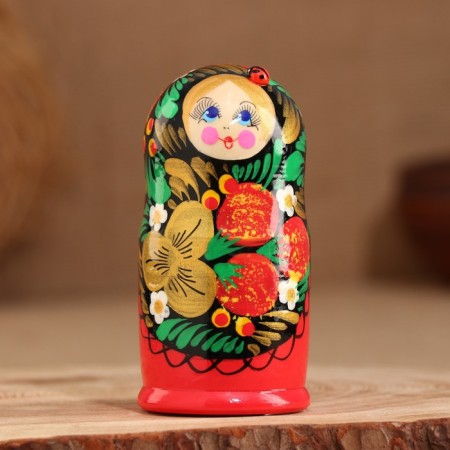 Nesting doll 3 puppet "Yana" 11 cm, manual painting-2