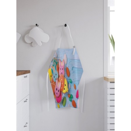 Apron kitchen with a photo print "Sweet holiday", adjustable, size OS-1