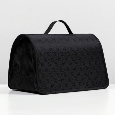 Animal carrier bag hard No. 3, 45x22x26 cm, nylon, black