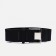 Women's belt, width 5 cm, elastic band, metal buckle, black color