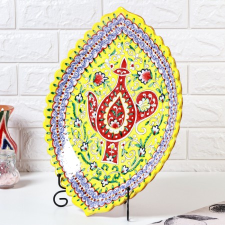 Frog Oval Rishtan ceramics 42cm yellow, mix-2