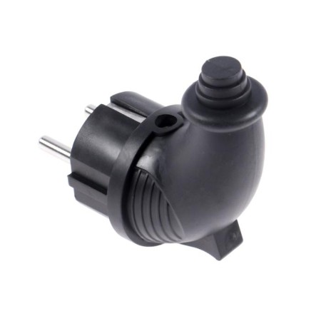 Corner fork, 16 A, 220 V, IP44, with salary, rubber, black-2