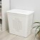 Besnaya basket with a lid "Lux braid", 85 l, 58 × 39 × 57 cm, white color