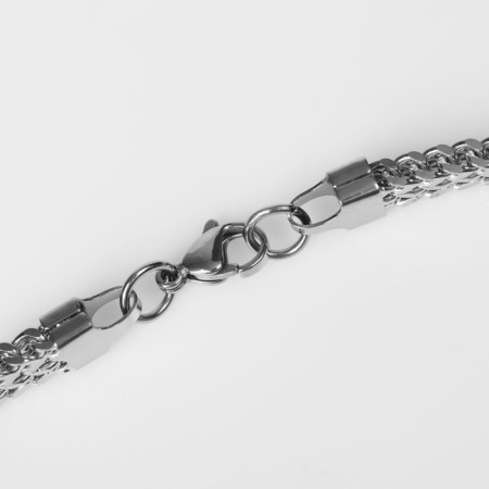 Bracelet male "steel" zigzags, color silver, 20 cm-1