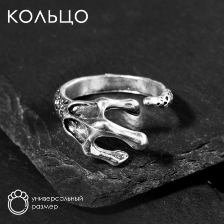 Ring "Right" The dragon's claw, the color is black silver, dimensionless