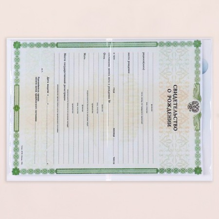 The folder for the birth certificate "Elephant" Blue Tone, A5-4