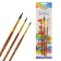 Set of brushes "Squirrel", 3 pieces are round, No. 2.3.4 blister