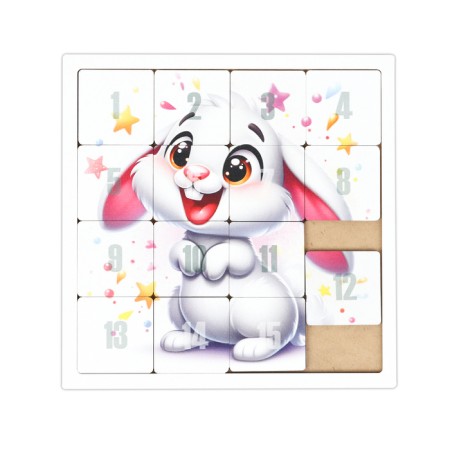 Puzzle "Feces. Bunny", Logical Board Game, 22x22 cm-3