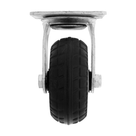 Wheel for transport trolleys rotary, d = 125, rubber coating on the site-2