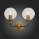 Sconces st. SL234.401.02. Varieta. 2x40 watts, E27, 36x27 cm, black color, gold