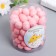 Easter decor "Egg - silver speck" set of 100 pcs Pink 1.5x1.8 cm, 8x8x8 cm