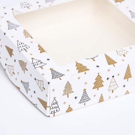 Folding box with the "Christmas tree" window, 15 x 15 x 4 cm-3