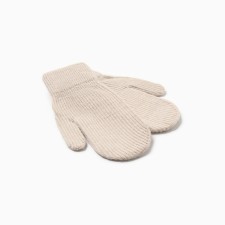 Baby mittens minku, beige color, 18 cm