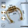 Nose piercing (fake for septum) with interchangeable nozzles, on magnet, l = 17 mm, color gold