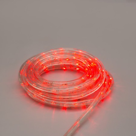 Luazon Lighting 10 mm light cord, IP65, 5 m, 24 LED/m, 220 V, 8 modes, red glow-3