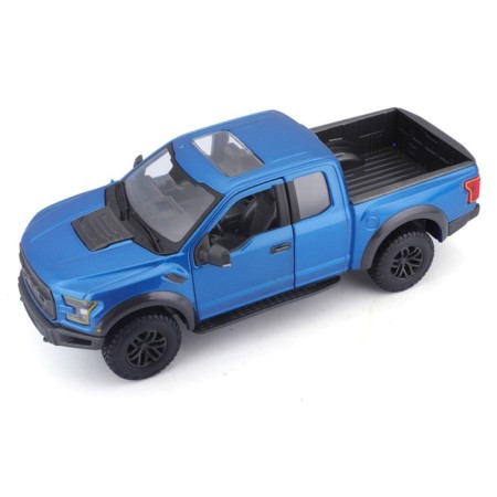 MASTO DIE-CAST 2017 Ford F-150 Raptor machine, opening doors, 1:24, blue color-5