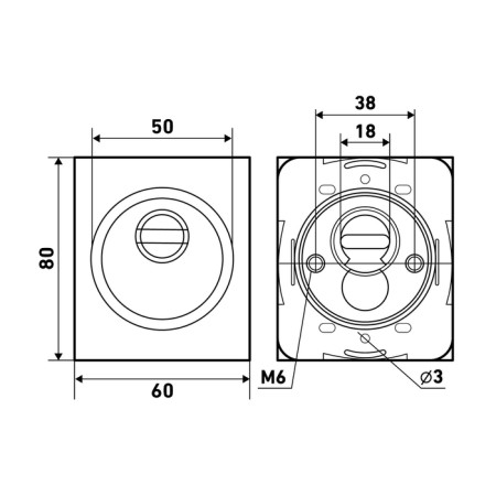 Decorative lining Bulat BND 02.02 Ferona, for a cylinder mechanism, matte black-2