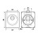 Decorative lining Bulat BND 02.02 Ferona, for a cylinder mechanism, matte black