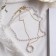 Pearl pearl "chain" Olympia, circle, white color in gold, 40 cm