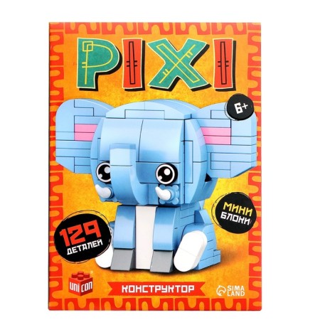 Constructor Pixi, elephant, 129 parts-2