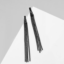 Hanging earrings with rhinestones 