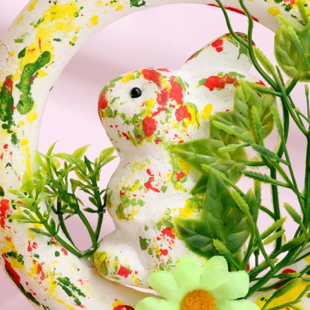 Decorative Easter suspension "Bunny in the grass" 5 × 15 × 15 cm-1