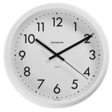 Watching clock, series: classic, smooth move, d-24.5 cm, thickness 5.5 cm, white