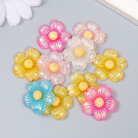 Decor for creativity Plastic "Purvalum Flower" mix d = 2.5 cm