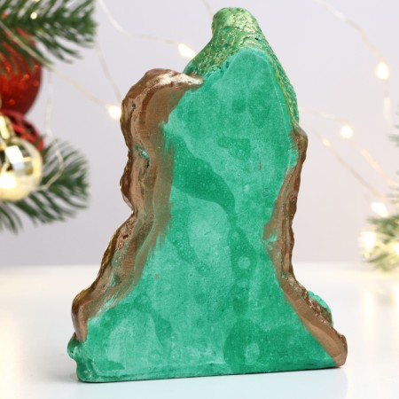 Figure "Snake of Crystalist" Saladovaya-Bronza, 10x8cm-2