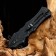 The knife of the folding "flame" black, red strip, 21.5cm, blade 9.5cm