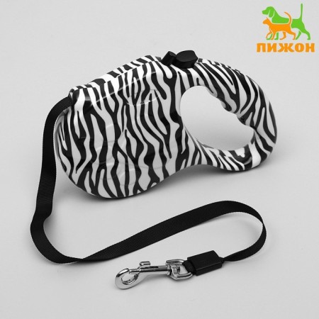 Roulette "Paw", 5 m, up to 35 kg, zebra print